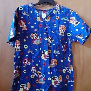 Disney Halloween scrub top